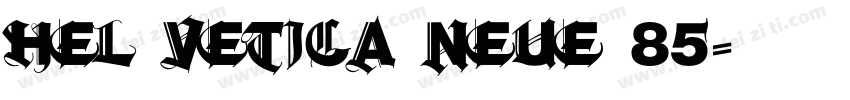 HEL VETICA NEUE 85字体转换